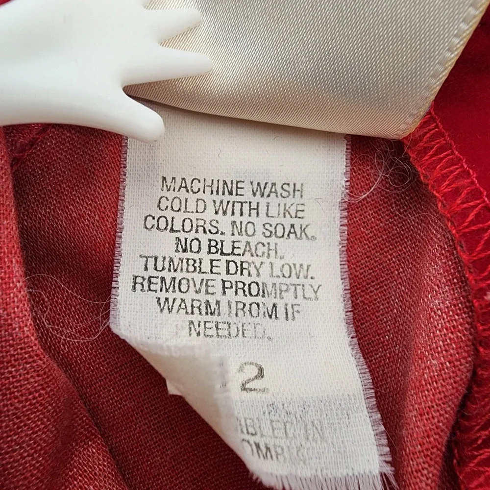 Vintage OshKosh Kids Girls Red Velvet Peter Pan Collar Bow Dress Size 12‎ Months